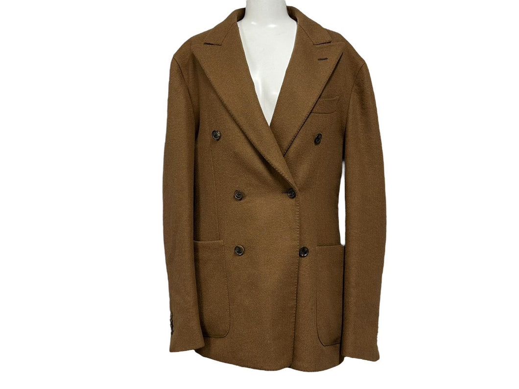 CARUSO カルーゾ ジャケット テーラードジャケット キャメル ブラウン ベージュ サイズ 48/8R 美品 中古品 54752