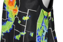 Load image into Gallery viewer, PRADA プラダ 17SS ノースリーブ S171 1M3S レーダー柄 気象レーダー ナイロン ブラック マルチカラー サイズ38 良好 中古 54760