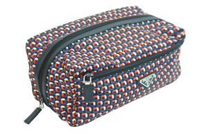 極美品 PRADA プラダ 総柄 ナイロンポーチ マルチカラー サフィアーノ セカンドバッグ クラッチバッグ ロゴ 中古 54790 