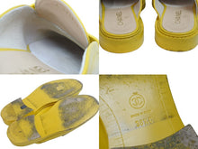Load image into Gallery viewer, CHANEL シャネル × ファレルウィリアムス 19SS ミュール ローファー サンダル レザー G34846 イエロー サイズ381/2 中古 54795
