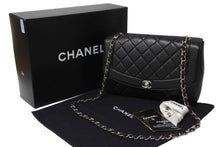 Load image into Gallery viewer, CHANEL シャネル ダイアナ 中マトラッセ シルバー金具 ショルダーバッグ 4番台 ココマーク ラムスキン ブラック 美品 中古 54803