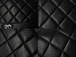 CHANEL シャネル ダイアナ 中マトラッセ シルバー金具 ショルダーバッグ 4番台 ココマーク ラムスキン ブラック 美品 中古 54803