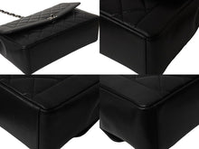 Load image into Gallery viewer, CHANEL シャネル ダイアナ 中マトラッセ シルバー金具 ショルダーバッグ 4番台 ココマーク ラムスキン ブラック 美品 中古 54803