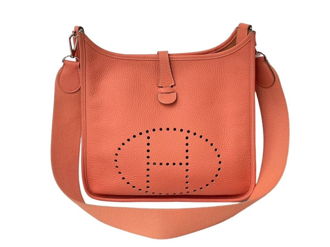 HERMES エルメス エブリン2 PM ショルダー バッグ トリヨンクレマンス フラミンゴ □P刻印 シルバー 金具 美品 中古 54808