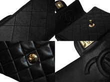 Load image into Gallery viewer, CHANEL シャネル ミニマトラッセ ショルダーバッグ 7番台 ココマーク ラムスキン ブラック ゴールド 美品 中古 54815