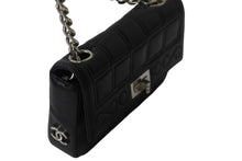 Load image into Gallery viewer, CHANEL シャネル 2.55チョコバーチェーンミニショルダーバッグ ラムスキン 6番台 ブラック シルバー金具 美品 中古 54822