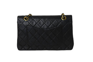 CHANEL シャネル マトラッセ 25 ショルダーバッグ ダブルフラップ 3番台 ラムスキン ブラック ゴールド 美品 中古 54827