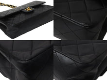 Load image into Gallery viewer, CHANEL シャネル マトラッセ 25 ショルダーバッグ ダブルフラップ 3番台 ラムスキン ブラック ゴールド 美品 中古 54827
