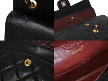 Load image into Gallery viewer, CHANEL シャネル マトラッセ 25 ショルダーバッグ ダブルフラップ 3番台 ラムスキン ブラック ゴールド 美品 中古 54827