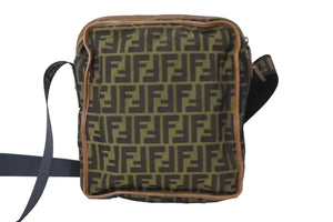 FENDI フェンディ ショルダーバッグ 7VA152 ズッカ柄 ブラウン キャンバス ゴールド金具 美品 中古 54833