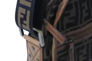 FENDI フェンディ ショルダーバッグ 7VA152 ズッカ柄 ブラウン キャンバス ゴールド金具 美品 中古 54833