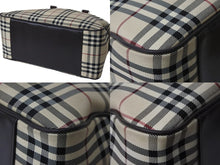Load image into Gallery viewer, BURBERRY バーバリー ハンドバッグ ミニボストンバッグ ノバチェック ベージュ ブラウン キャンバス レザー 良品 中古 54835