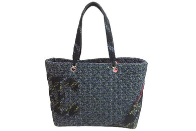 極美品 激レア CHANEL シャネル カンボンライン ツイード ラージトート ショルダーバッグ トートバッグ 中古 54836