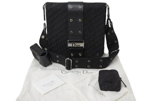 極美品 ChristianDior ディオール ショルダーバック ストリートシック トロッター柄 BM-0052 キャンバス ラック 中古 54837
