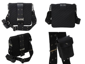 極美品 ChristianDior ディオール ショルダーバック ストリートシック トロッター柄 BM-0052 キャンバス ラック 中古 54837