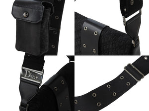 極美品 ChristianDior ディオール ショルダーバック ストリートシック トロッター柄 BM-0052 キャンバス ラック 中古 54837