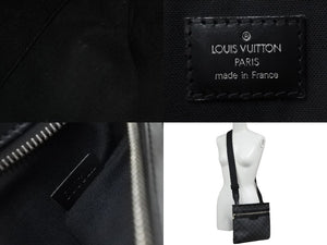 LOUIS VUITTON ルイヴィトン ショルダーバッグ N58028 トマス ブラック ダミエ グラフィット シルバー金具 美品 中古 54842