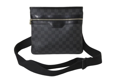LOUIS VUITTON ルイヴィトン ショルダーバッグ N58028 トマス ブラック ダミエ グラフィット シルバー金具 美品 中古 54842