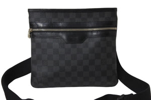 LOUIS VUITTON ルイヴィトン ショルダーバッグ N58028 トマス ブラック ダミエ グラフィット シルバー金具 美品 中古 54842