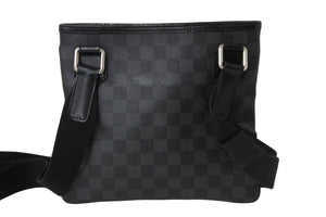 LOUIS VUITTON ルイヴィトン ショルダーバッグ N58028 トマス ブラック ダミエ グラフィット シルバー金具 美品 中古 54842