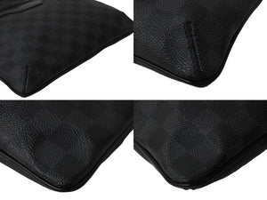 LOUIS VUITTON ルイヴィトン ショルダーバッグ N58028 トマス ブラック ダミエ グラフィット シルバー金具 美品 中古 54842