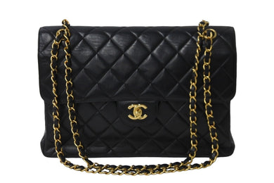 CHANEL シャネル ショルダーバッグ マトラッセ30 ダブルフェイス チェーンショルダー 4番台 ブラック ラムスキン 美品 中古 54844