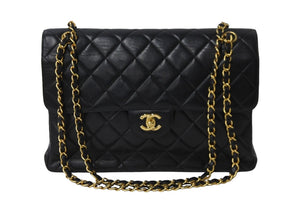 CHANEL シャネル ショルダーバッグ マトラッセ30 ダブルフェイス チェーンショルダー 4番台 ブラック ラムスキン 美品 中古 54844