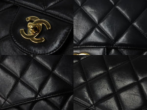 CHANEL シャネル ショルダーバッグ マトラッセ30 ダブルフェイス チェーンショルダー 4番台 ブラック ラムスキン 美品 中古 54844