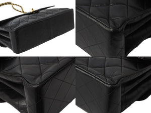 CHANEL シャネル ショルダーバッグ マトラッセ30 ダブルフェイス チェーンショルダー 4番台 ブラック ラムスキン 美品 中古 54844