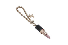 Load image into Gallery viewer, CHANEL シャネル キーチャーム ココマーク リップスティック ストーン 08A 2008年秋 ブラック ピンク ゴールド 16g 美品 中古 54847