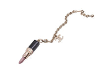 Load image into Gallery viewer, CHANEL シャネル キーチャーム ココマーク リップスティック ストーン 08A 2008年秋 ブラック ピンク ゴールド 16g 美品 中古 54847