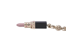 Load image into Gallery viewer, CHANEL シャネル キーチャーム ココマーク リップスティック ストーン 08A 2008年秋 ブラック ピンク ゴールド 16g 美品 中古 54847