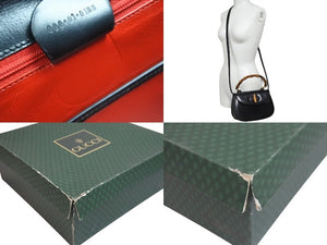 GUCCI グッチ バンブーミニ 2WAYバッグ ハンドバッグ ショルダーバッグ 000 01 0188 カーフレザー ブラック 美品 中古 54863 