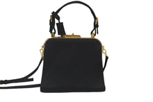 Load image into Gallery viewer, PRADA プラダ 2WAYショルダーバッグ 取り外し可能ショルダーストラップ MW2275 サテン ブラック ゴールド金具 美品 中古 54876