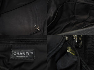 CHANEL シャネル パリビアリッツ ワンショルダーバッグ 11番台 キャンバス レザー A34205 ブラック シルバー金具 美品 中古 54879