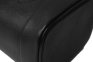 CHANEL シャネル ココマーク バニティバッグ 縦型 ハンドバッグ 6番台 キャビアスキン ブラック ゴールド金具 美品 中古 54888