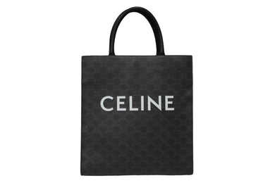 CELINE セリーヌ バーティカルカバ ハンドバッグ ブラウン 191542BZK.04LU キャンバス カーフスキン 良品 中古 54899