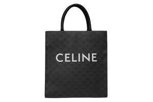 CELINE セリーヌ バーティカルカバ ハンドバッグ ブラウン 191542BZK.04LU キャンバス カーフスキン 良品 中古 54899