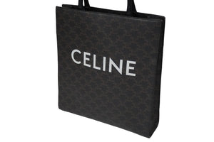 CELINE セリーヌ バーティカルカバ ハンドバッグ ブラウン 191542BZK.04LU キャンバス カーフスキン 良品 中古 54899