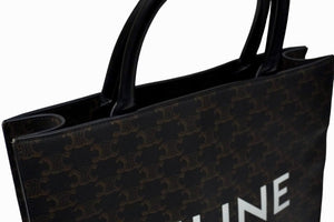 CELINE セリーヌ バーティカルカバ ハンドバッグ ブラウン 191542BZK.04LU キャンバス カーフスキン 良品 中古 54899