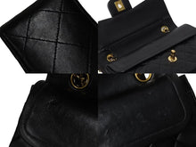 Load image into Gallery viewer, CHANEL シャネル マトラッセWフラップチェーンショルダーバッグ 4番台 ラムスキン 23cm ブラック ゴールド金具 美品 中古 54910