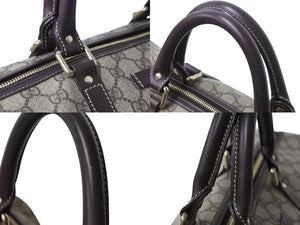 極美品 GUCCI グッチ ボストンバッグ 206501 ベージュ GGスプリームキャンバス ゴールド金具 中古 54916