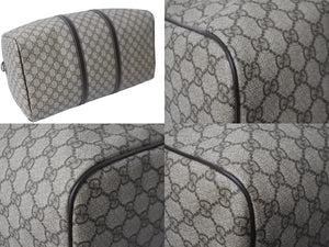 極美品 GUCCI グッチ ボストンバッグ 206501 ベージュ GGスプリームキャンバス ゴールド金具 中古 54916