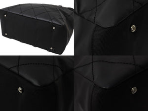 CHANEL シャネル パリビアリッツ トートバッグMM ココマーク A34209 コーティングキャンバス レザー シルバー金具 美品 中古 54920