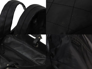 CHANEL シャネル パリビアリッツ トートバッグMM ココマーク A34209 コーティングキャンバス レザー シルバー金具 美品 中古 54920