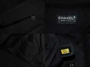 CHANEL シャネル パリビアリッツ トートバッグMM ココマーク A34209 コーティングキャンバス レザー シルバー金具 美品 中古 54920
