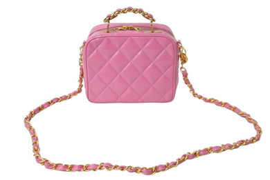 クラウディア期 CHANEL シャネル マトラッセ バニティバッグ 2WAY チェーン ショルダーバッグ パテント 美品 中古 54944