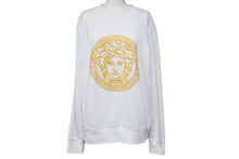 画像をギャラリービューアに読み込む, VERSACE ヴェルサーチ スウェット トレーナー メデューサロゴ A89567S A230902 サイズ36 ホワイト イエロー 美品 中古 54948 