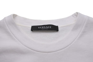 VERSACE ヴェルサーチ スウェット トレーナー メデューサロゴ A89567S A230902 サイズ36 ホワイト イエロー 美品 中古 54948 