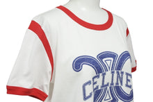 Load image into Gallery viewer, 新品同様 CELINE セリーヌ 半袖Ｔシャツ トリオンフ ロゴ 2X58B671Q ホワイト レッド コットン サイズXS 中古 54952